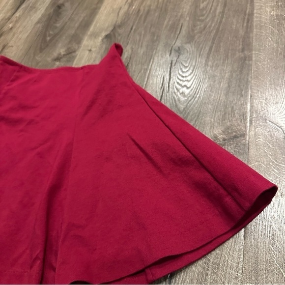 Gap Skate Skirt S Small Dark Red Swing Women Holidays Preppy Stretch Academia - Picture 2 of 9